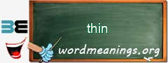 WordMeaning blackboard for thin